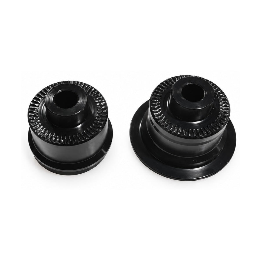 TANKE aluminium hub end caps for quick-release and thru-axle hubs in front and rear pairs