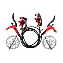 TANKE TB310 e-bike hydraulic disc brake set in black, red, blue, purple and gold with rotors