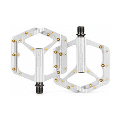 TANKE CNC alloy platform pedals in green, purple, silver, black, oil slick and camo