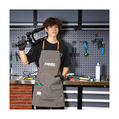 TANKE mechanic workwear for bike assembly shown in grey and black colourways