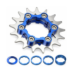 TANKE 17T single-speed freewheel in black, red, blue, purple and pink with chain tensioner