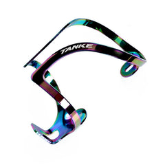 TANKE aluminium bike bottle cages in red, blue and Oil Slick finishes