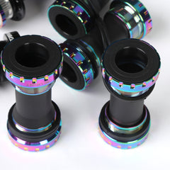 TANKE threaded bottom bracket for 68-73 mm shells beside a BB92 press-fit version