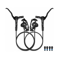 TANKE MT200 two piston hydraulic disc brake set in black and oil slick with rotor option