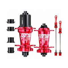 TANKE TH390 convertible hub pair in oil slick, black, red, purple, pink, gold, violet and rose pink