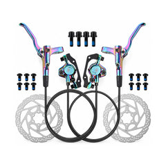 TANKE MT200 two piston hydraulic disc brake set in black and oil slick with rotor option