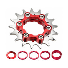 TANKE 17T single-speed freewheel in black, red, blue, purple and pink with chain tensioner