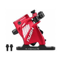 TANKE RUSH flat mount cable actuated hydraulic brake caliper in black, red and purple