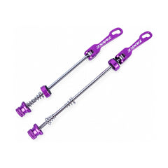 TANKE alloy quick release skewers in seven colours including Oil Slick