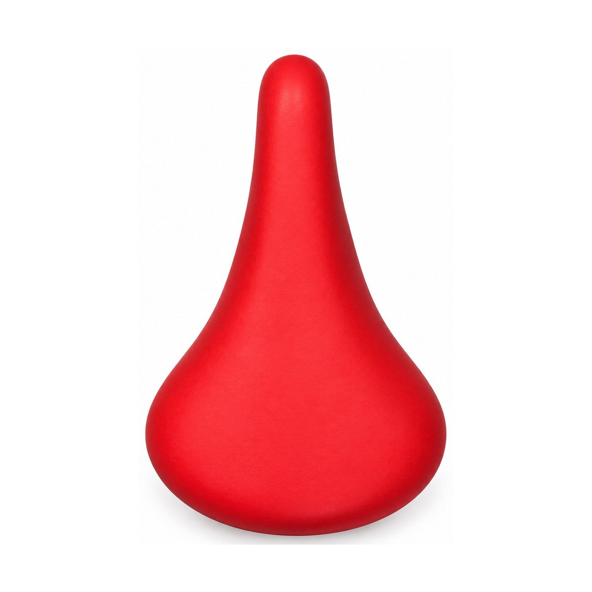Ultra-soft shock-absorbing comfort bike saddle in red with a size S cover and universal rails