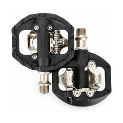 TANKE SPD-compatible bike cleats in aluminium and nylon with a black finish