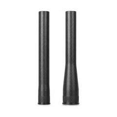 Aluminium fork steerer tube shown in straight and tapered versions