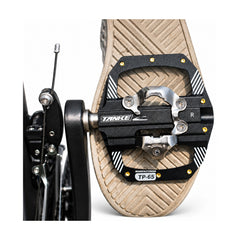 TANKE TP-65 black flat mountain bike pedals with a 90 x 10 mm platform