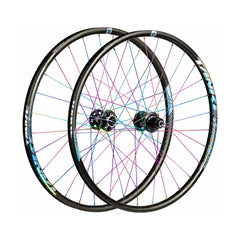 TANKE mountain bike wheelset in black, red, purple and Oil Slick for 26, 27.5 and 29 inch