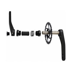 TANKE FC7000 hollow-forged alloy GXP mountain bike crankset with direct-mount chainring