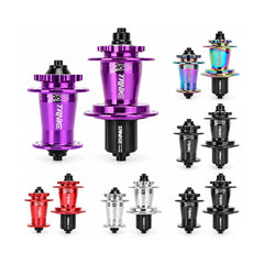 TANKE TH560 dirt jump hub pair in black, red, silver and purple with 32-hole flanges