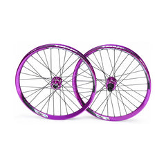 TANKE 511 MTB wheelset pair in black, purple and pink with four-bearing 120-point disc hubs