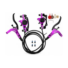 TANKE TB300 two-piston hydraulic disc brake caliper in purple, black, gold, blue and red