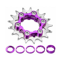 TANKE 17T single-speed freewheel in black, red, blue, purple and pink with chain tensioner