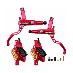 TANKE TB800 four-piston hydraulic disc brake caliper in purple and red