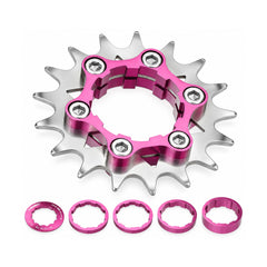 TANKE 17T single-speed freewheel in black, red, blue, purple and pink with chain tensioner