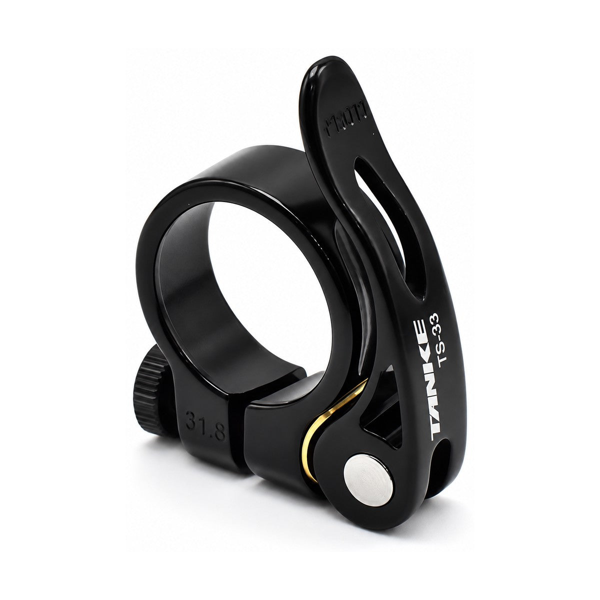 TANKE TS33 black quick release seatpost clamps in 28.6, 31.8 and 34.9 mm