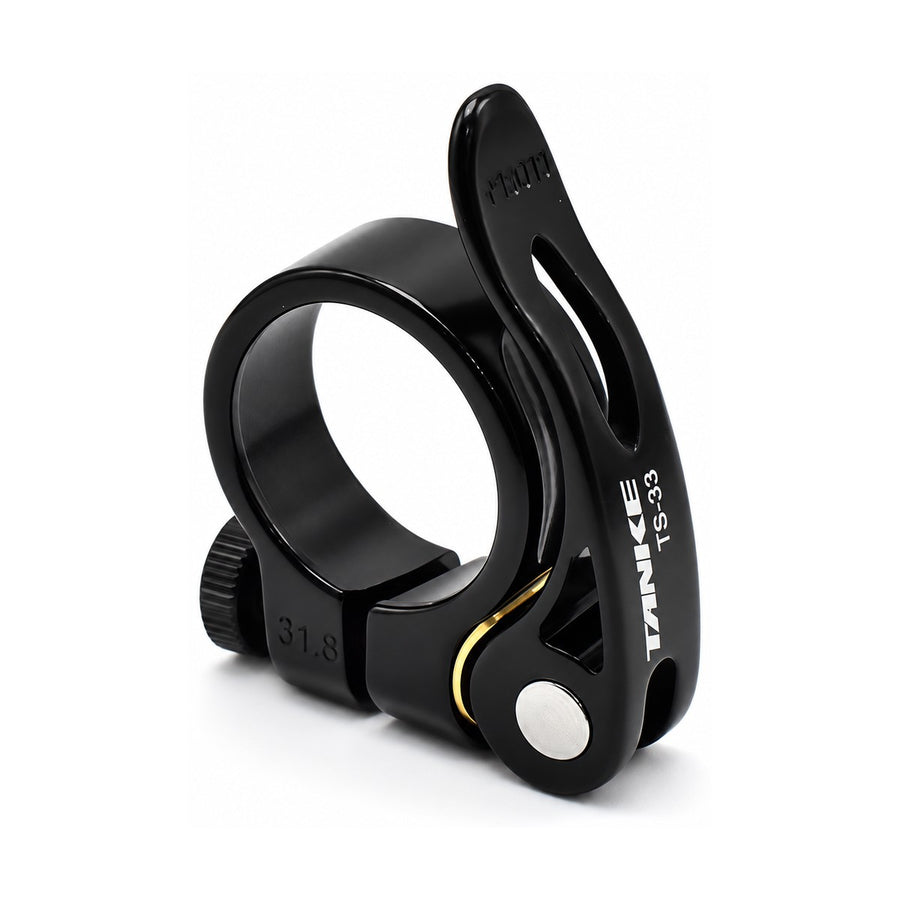 TANKE TS33 black quick release seatpost clamps in 28.6, 31.8 and 34.9 mm