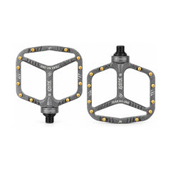 TANKE TP90 aluminium mountain bike pedals in purple, orange, silver and titanium finishes