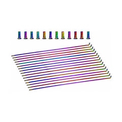 TANKE oil slick electroplated bicycle spokes in eight lengths from 259 to 293 mm