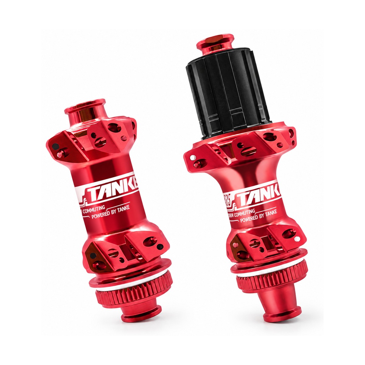 TANKE TH525 road hub with Center Lock disc mount in black, red and purple