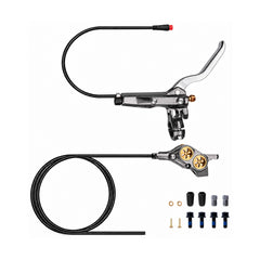 TANKE TB700 e-bike four-piston hydraulic brake set in black, black gold and silver grey