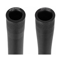 Aluminium fork steerer tube shown in straight and tapered versions