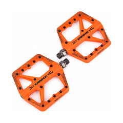 TANKE TP60 nylon mountain bike pedals in black, orange, blue, purple, green, grey and red