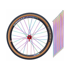 TANKE oil slick electroplated bicycle spokes in eight lengths from 259 to 293 mm