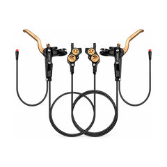 TANKE TB700 e-bike four-piston hydraulic brake set in black, black gold and silver grey
