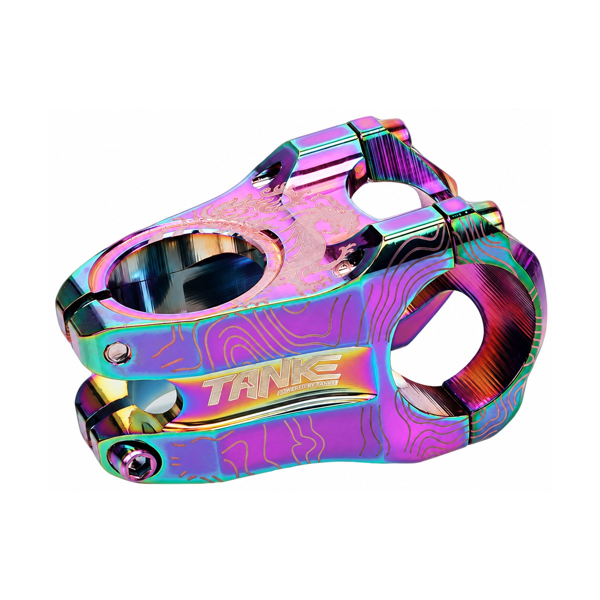 TANKE 565 CNC downhill stem in black, purple, silver, orange, oil slick and camo