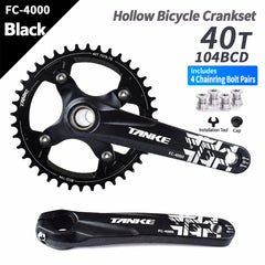 Hollow-Forged Single-Chainring Crankset with Bottom Bracket Options
