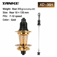 TH390 6-Pawl MTB Hub, 120-Point Engagement, 32H or 36H