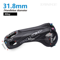 PROHONSUN 037A alloy stem in black, red, blue and oil slick, 70 mm and 90 mm lengths