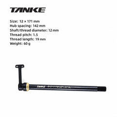 TK999-KCTZG Hidden Thru-Axle for MTB and Road, 12 or 15 mm