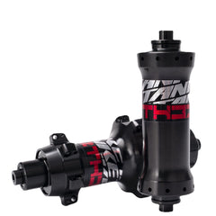 TANKE CNC road bike hub with four sealed bearings shown in Center Lock, six-bolt and rim brake versions
