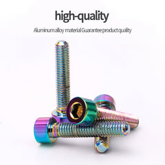 TANKE M6 x 30 mm Oil Slick alloy headset and stem bolt on a white background