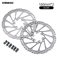 TANKE stainless steel 6-bolt disc brake rotors in 140 mm and 160 mm with mounting bolts