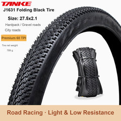 Folding-Bead Bike Tire, 20–29 in and 700c