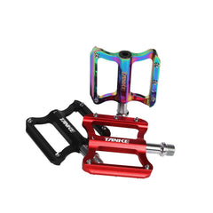 TANKE TP10 aluminium road bike pedal in an oil slick finish with a sealed bearing spindle