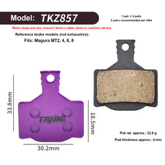 Hydraulic Disc Brake Pads, Resin or Metallic Compound
