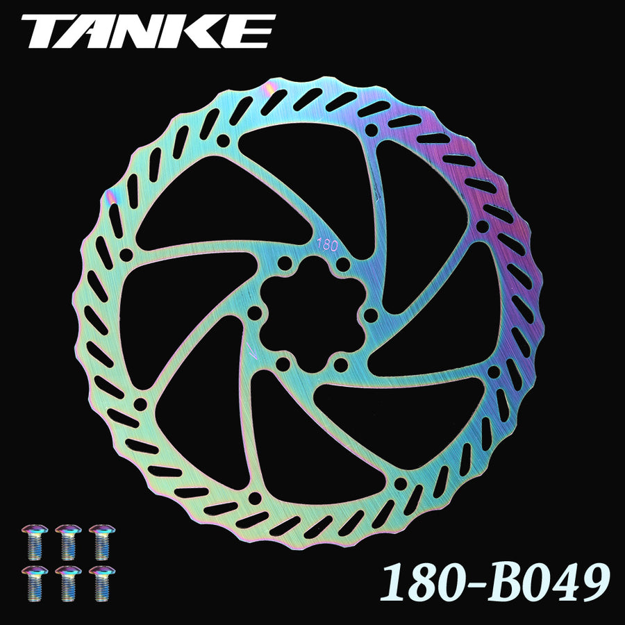 TANKE 180 mm oil slick stainless steel disc brake rotor with mounting bolts