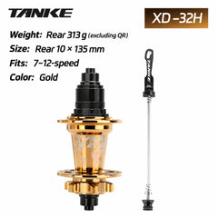 TH390 6-Pawl MTB Hub, 120-Point Engagement, 32H or 36H
