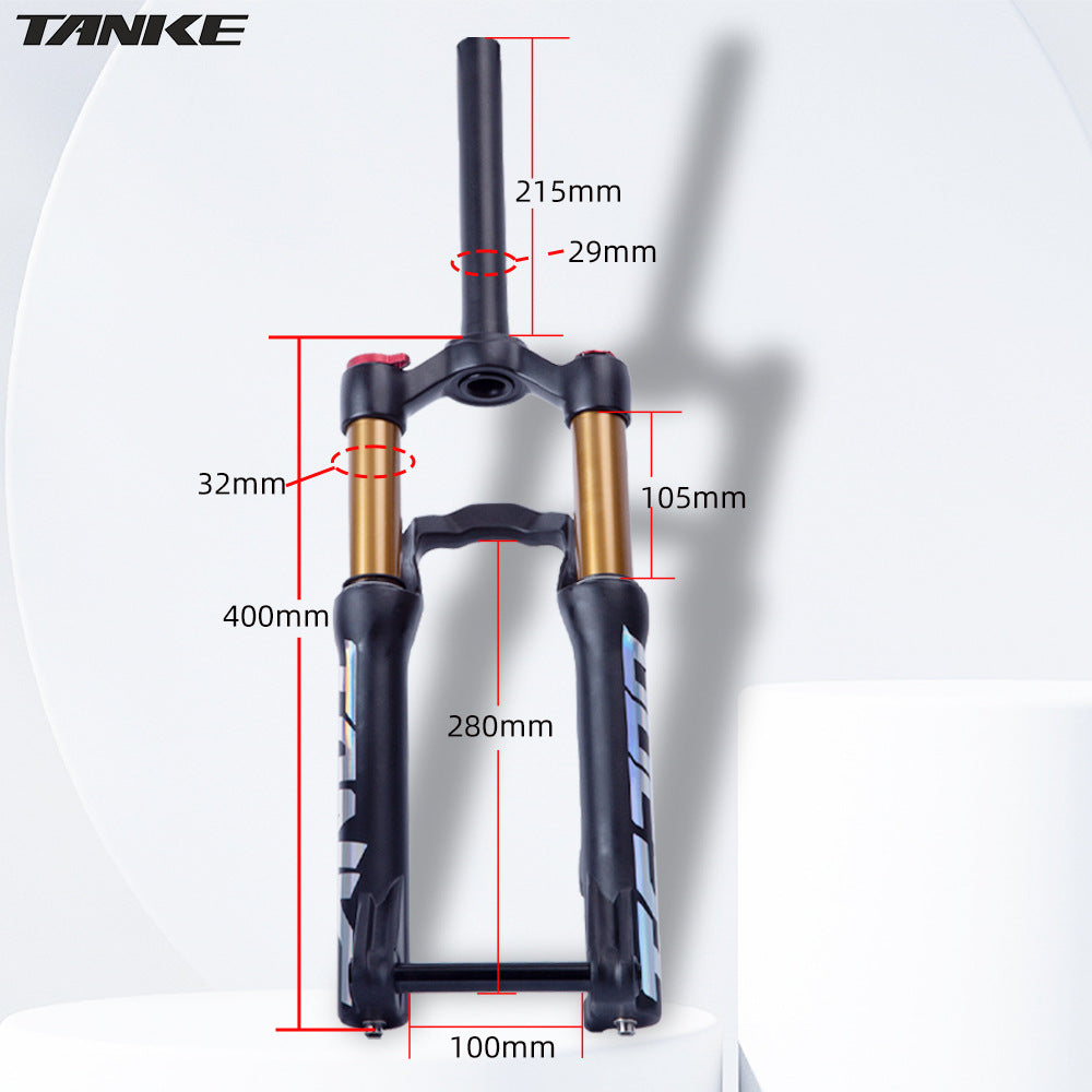 TANKE 20 and 24 inch MTB suspension fork with black lowers and gold or black stanchions
