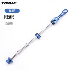 TANKE alloy quick release skewers in seven colours including Oil Slick